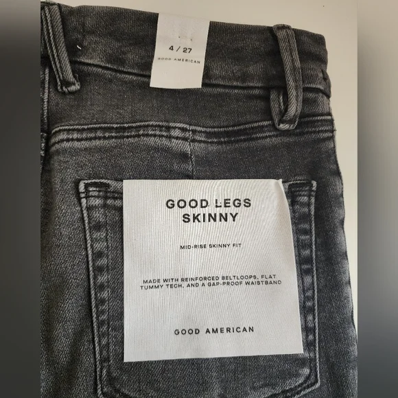 GOOD AMERICAN GOOD LEGS SKINNY JEANS - Picture 7 of 8